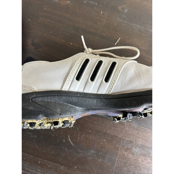 Adidas White Brown Z-Traxion Golf Shoes Oxford Style EVN791003 Men's Size 7.5 - Picture 9 of 11